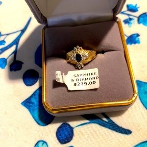 Sapphire and Diamond ring size 7